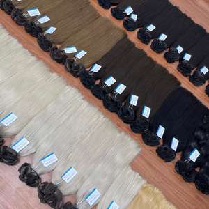 Nuevo diseño de producto de extensión de cabello atado a mano cabello humano vietnamita extensiones de cabello invisibles planas para salón en Stock - Product Image 3