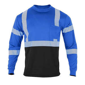 Camisas de Manga Larga de Alta Visibilidad para Hombre y Mujer, Clase 3, Camisas de Seguridad Reflectantes de Alta Visibilidad, Cumplen con las Normas, Poliéster Térmico - Product Image 3