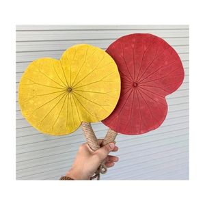 พัดลมใบบัวงานฝีมือแบบยืดหยุ่นจากใบบัวผู้ส่งออกสินค้ามีสไตล์ - Product Image 1