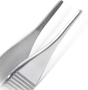 Adson pinset Forceps tisu Manual 12cm, ujung bergerigi baja tahan karat, instrumen bedah medis presisi untuk tisu - Product Image 4