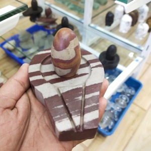 Acheter Narmadeshwar Original pierre Shivling Narmada rivière Shiva Lingam cristal Lingam Temple Shivling Reiki Puja cristal Shivling - Product Image 2