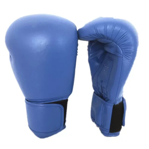 Guantes de Boxeo Personalizados de Cuero Vacuno |   Guantes Profesionales de Sparring con Soporte de Muñeca y Cierre de Velcro |   Equipo de Entrenamiento OEM - Product Image 4