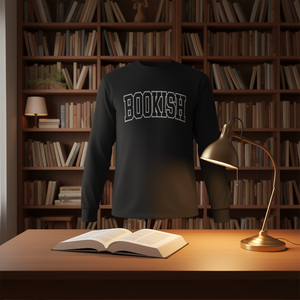 T-shirt promozionale minimalista a maniche lunghe Bookish - Product Image 3
