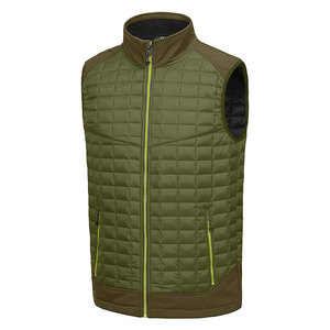 Chaleco acolchado de talla grande para hombre con cuello Mandarín de invierno, ropa de abrigo informal transpirable impermeable - Product Image 3