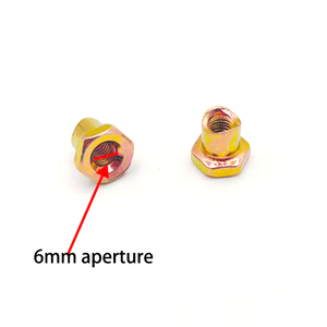 Écrou hexagonal à pas en acier au carbone, laiton, acier inoxydable, couleur zinc, <span class=keywords><strong>M6</strong></span>, personnalisé, pour conduite de <span class=keywords><strong>frein</strong></span> de moto électrique - Product Image 4