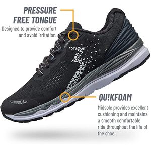 361 ดีกรี รองเท้าวิ่งสำหรับทุกเพศเมรากี 3 สีดำ/สีดำอีโบนี ไซส์ 6.5 B(M) US รองเท้ากีฬาเทรลฤดูร้อน/ฤดูหนาว ระบบลดแรงกระแทก EVA/TPU/ผ้าตาข่าย - Product Image 2