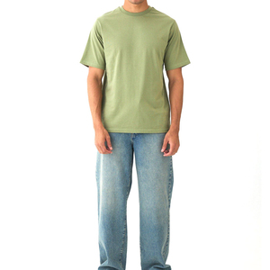 เสื้อยืดคอตตอนแท้ 100% คุณภาพสูง ขายส่ง แบบเรียบง่าย สวมใส่สบาย ทรงโอเวอร์ไซส์ ระบายอากาศได้ดี เป็นมิตรกับสิ่งแวดล้อม รับออกแบบโลโก้ตามสั่ง - Product Image 3