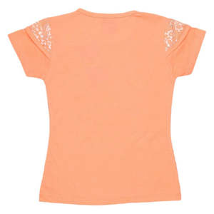 Camiseta de manga corta con purpurina para niñas - Melocotón - Product Image 2