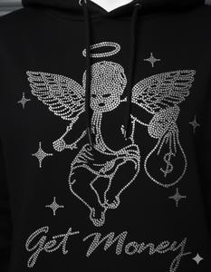 Sweat à capuche zippé en molleton lavé avec strass, prix direct usine, design personnalisé, respirant pour homme, hiver - Product Image 2