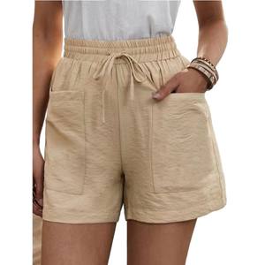 Casual Plus Size Cotton Mid Waist <b>Wide</b> <b>Leg</b> Breathable Summer Women Sports <b>Shorts</b> Fashion High Quality - Product Image 1