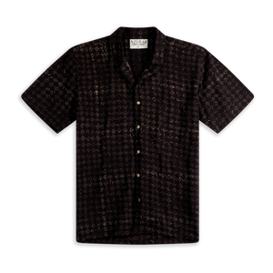 Camisa de Manga Corta para Hombre Iron Echo, Estilo Casual de Playa, Tejida a Mano con Algodón Kala, Ecológica, Teñida Naturalmente, Resistente al Planchado - Product Image 1