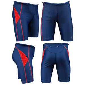 Pantalones Cortos de Compresión de Secado Rápido de Cintura Media de Alta Calidad, Tallas Grandes, Casuales, con Patrón Liso, de Lona, Poliéster/Algodón, Venta al por Mayor para Hombre - Product Image 1