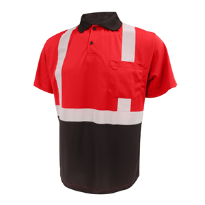 Hi Viz เสื้อเซฟตี้สำหรับผู้ชาย, เสื้อยืดผ้าโพลีเอสเตอร์100% พรีเมี่ยมสำหรับเสื้อโปโลมีเทปสะท้อนแสงวิสัยทัศน์ที่ดีที่สุด - Product Image 2