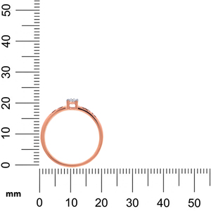 Bague en or rose 14 carats avec grappe de diamants et gravure LOVE, et bande en forme de cœur emblématique – Bague diamantée en or rose pour les amoureux - Product Image 6