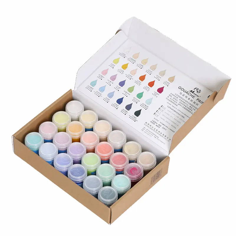 Profession elle 24 Farben ungiftig ent schleifte Studenten Gouache Paint Set für Anfänger Maler
