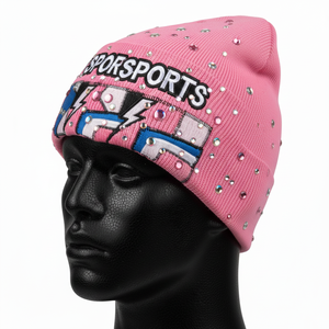 Bonnet en acrylique épais 280GSM pour homme, confortable pour l'hiver, doux, extensible, panneau unique, logo brodé personnalisé, bonnet jacquard - Product Image 3