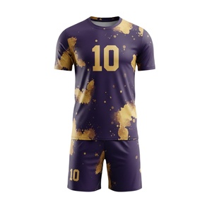 Conjunto de Uniforme de Fútbol Personalizado 77, Diseño de Salpicaduras Azules, Sublimado, Transpirable, Ropa Deportiva para Equipo - Product Image 2