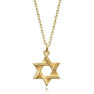 Collar con Colgante de Estrella de David, Diseño Simple, Joyería Artesanal Turca de Plata de Ley 925, Venta al Por Mayor - Product Image 4