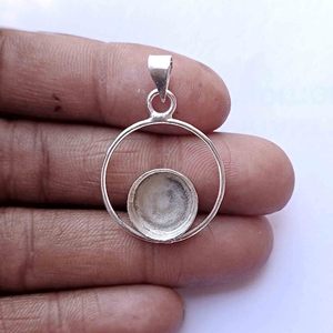 2025 Component Good Supplier Bezel Cups Semi Mount Pendant 925 Sterling Silver Round 12 mm <b>Stone</b> <b>Resin</b> Ashes DIY Collet Metal - Product Image 3