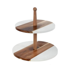 Soporte de madera para postres y pasteles de 2 niveles de la mejor calidad, hogar, hotel, restaurante, boda a bajo precio - Product Image 6