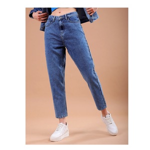 Approvisionnement direct d'usine en détresse Mom Fit Jeans pour femmes Look énervé avec une sensation douce et confortable disponible à un prix abordable - Product Image 1