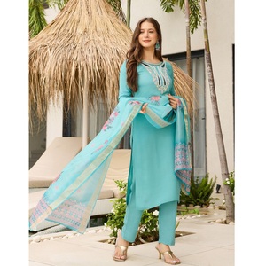 Suministro al por Mayor de Tela de Viscosa y Organza para Trajes de Mujer, Elegante y Transpirable, para Ocasiones Festivas y de Fiesta - Product Image 1