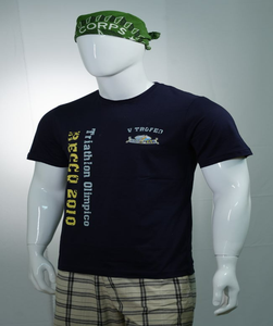 เสื้อยืดสีดำของผู้ชายคอกลมกำหนดเอง100% ผ้าฝ้ายถักออร์แกนิกขนาดพิเศษเป็นมิตรกับสิ่งแวดล้อมลายพิมพ์หน้าจอ - Product Image 4