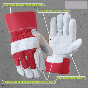 Gants de travail en cuir de qualité supérieure, ignifuges, imperméables, antidérapants, avec manchette de sécurité, personnalisables pour une utilisation à usage général - Product Image 4