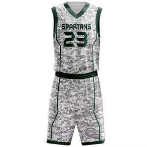 Offre Spéciale Ensembles de maillots de basket-ball de taille personnalisée 100% Polyester Respirant Short uniforme imprimé professionnel Fabricant direct - Product Image 2