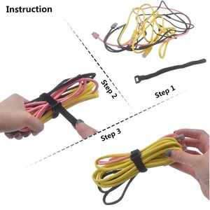 Cable نايلون قفل Velcroes التعادل الكابل وحلقة حزام الكابل التعادل بوصة مشبك مخصص Velcroes - Product Image 6