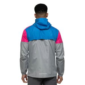 Chaqueta cortavientos de lona unisex con cremallera Diseño de retazos Finos-Piel impermeable al aire libre Ropa de calle transpirable - Product Image 2