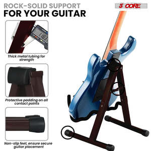 Soporte de guitarra de 5 núcleos con brazo de espuma suave y goma antideslizante para guitarra acústica, eléctrica, bajo y ukelele - Product Image 5