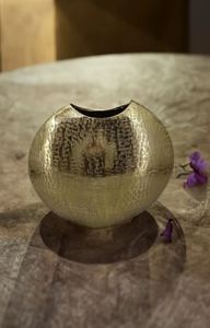 Jarrón de Metal Estilo Europeo Florero de Mesa de Aluminio Decorativo en Tono de Color Doble Florero Negro Craquelado Maceta para Flores - Product Image 5