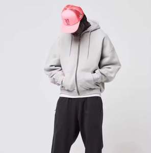 3D พิมพ์ลายตัวอักษรสหรัฐสำหรับพัฟเสื้อผ้าผ้าฟลีซผ้าเฟรนช์เทอร์รี่มีซิปแบบเต็มรูปแบบทันสมัยสำหรับฤดูหนาวเสื้อผ้าผ้าฝ้าย100% - Product Image 6