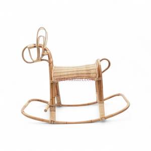 Handmade Wicker Animal Rattan <b>Nursery</b> <b>Rocking</b> <b>Chair</b> Handmade with Gentle Motion for Toddlers - Product Image 2
