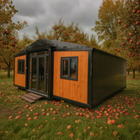 Micro-Maison Modulaire Préfabriquée Mobile et Portable, Deux Chambres, Conteneur de 20 Pieds, Extensible avec Toit Triangulaire