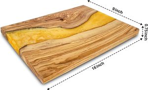 Planche à fromage de forme rectangulaire écologique mi-haut de gamme planche à découper en bois de qualité superfine remplie de résine hôtels à usage domestique - Product Image 3