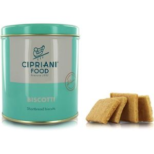 Biscuits Cipriani Shortbread Biscotti, biscuits carrés croustillants, boîte en métal, style italien, en-cas - Product Image 1
