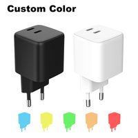 Phone Gan 65w 20w Şarj Cihazı USB c 2 Portlu Şarj Adaptörü iPhone Samsung Hızlı Şarj için CB CE ROHS KC Laptop PD Şarj Cihazı 65w