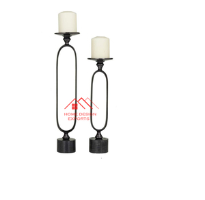 Centros de mesa Nueva llegada Soporte de luz de té de aluminio de metal Soportes de velas de aluminio fundido para la cena - Product Image 1