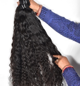 Machine double trame fabricants 100% indien vague profonde cuticule aligné couleur naturelle traitée en gros Extensions de cheveux humains - Product Image 4