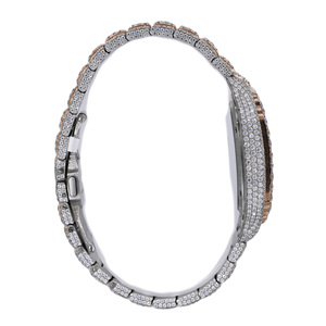 Reloj de Lujo Personalizado con Esfera de Cristal de Cuarzo y Moissanita, Edición Limitada, Estilo Iceout - Product Image 3