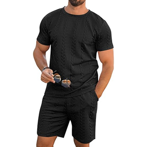 Conjunto deportivo de verano ligero y transpirable para hombre, Conjunto de camiseta y pantalones cortos de estilo informal para el rendimiento y la comodidad en el gimnasio - Product Image 6