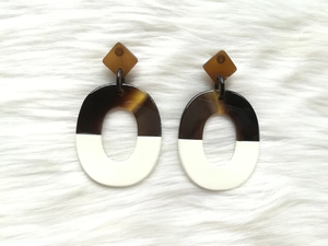 Pendientes de Búfalo de Estilo Vintage hechos a mano con cuerno de origen ético, joyería natural de moda - Product Image 2