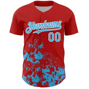 2026 <b>Baseball</b> Jersey Red Black Custom Wear High Quality 3D Embroidery Breathable Quick Dry Short Sleeve 100% Polyester - Product Image 2