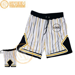 Pantalones cortos bordados de malla griega Phi de alta calidad para hombre, pantalones de algodón transpirables sublimados Alpha personalizados, hermandad de mujeres informal - Product Image 6