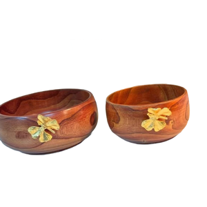 Fantástico diseño de madera Natural, cuenco para servir frutas, acento dorado pulido para mesa de comedor, accesorio para fiesta de cumpleaños, cuenco para servidor - Product Image 5