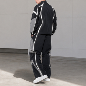 Set Personalizzato OEM ODM con Logo Riflettente, Giacca Antivento Leggera e Pantaloni da Corsa Notturna per Uomo - Product Image 3