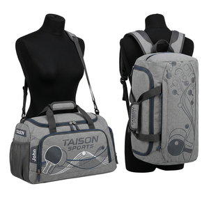 Bolsa de Tenis de Mesa para Mujer de Alta Calidad, 600D Poliéster, Paneles en Contraste Rosa, Tela Resistente, Logotipo Personalizado, Bolsa Deportiva de Viaje - Product Image 5