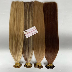 Venta al por mayor 100% vietnamita Remy humano I-Tip extensiones de cabello dibujado doble alta calidad colores de tendencia cruda 8 pulgadas paquete a granel - Product Image 5